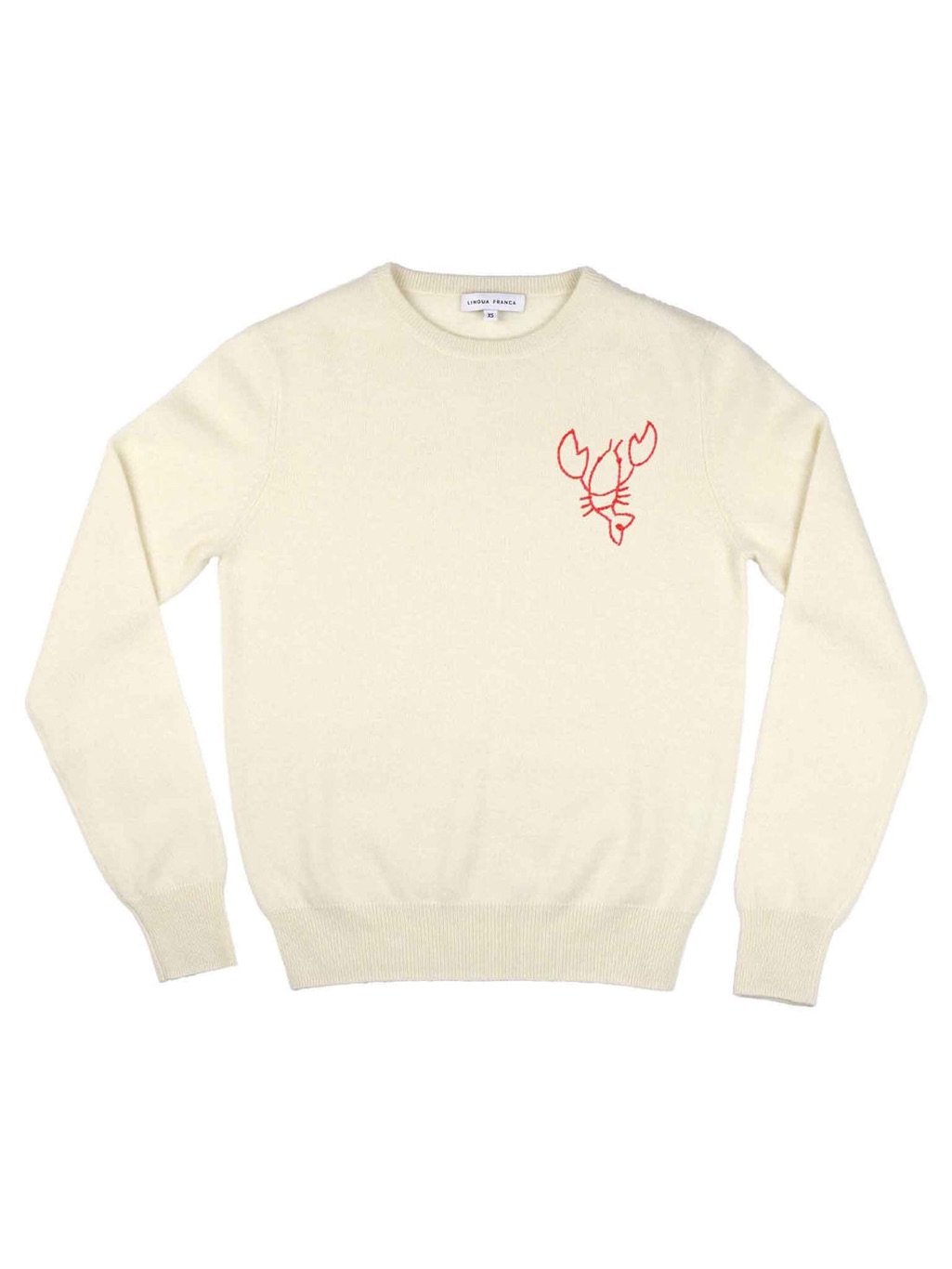 Lingua Franca Lobster Cashmere Sweater Size Xl